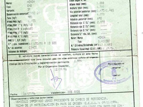 Used Parts HONDA CIVIC V Coupe (EJ)  1.5 i LSi (EJ2)  647434