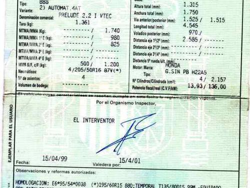Used Parts HONDA PRELUDE V (BB_)  2.2 16V (BB6, BB8)  575849