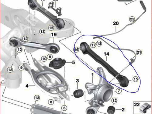 Right rear suspension arm BMW 1 (E87) 118 i | BP18157767M15 