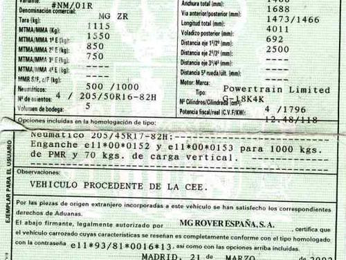 MG MG ZR  160  540925
