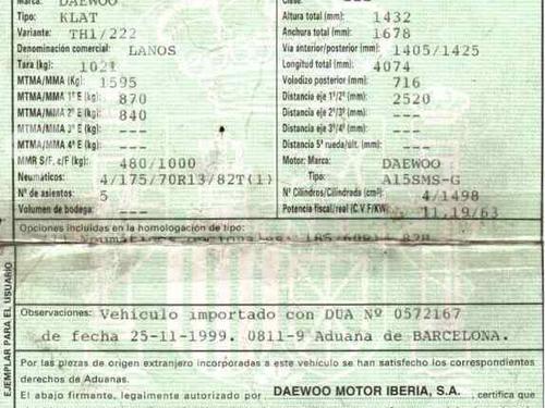 DAEWOO LANOS Saloon (KLAT)  1.5  173075