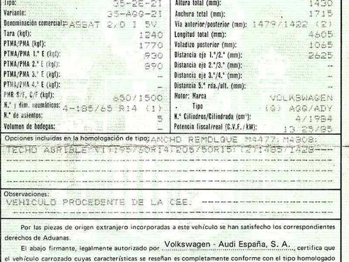 Used Parts VW PASSAT B3/B4 (3A2, 35I)  2.0  203236