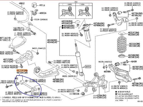 Right rear suspension arm TOYOTA C-HR (_X1_) 1.8 Hybrid (ZYX10_, ZYX11_) | BP18426743M15 