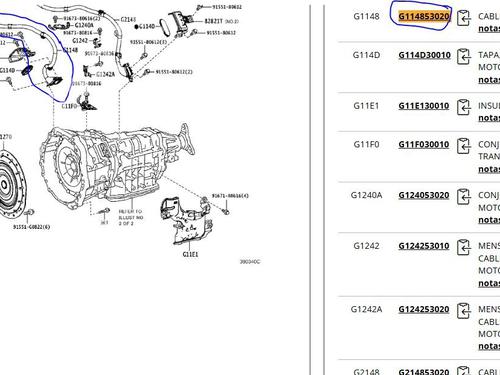 Cable LEXUS IS III (_E3_) 300h (AVE30_, AVE30R) | BP19166935E12 