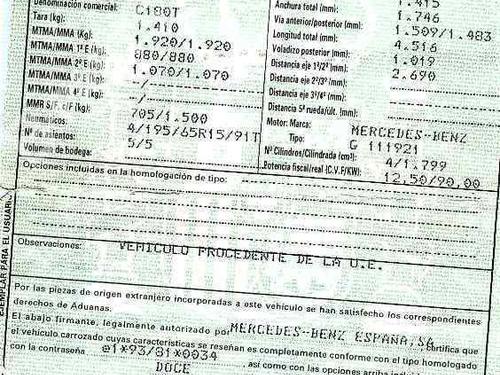 Used Parts MERCEDES-BENZ C-CLASS T-Model (S202)  C 180 T (202.078)  201645