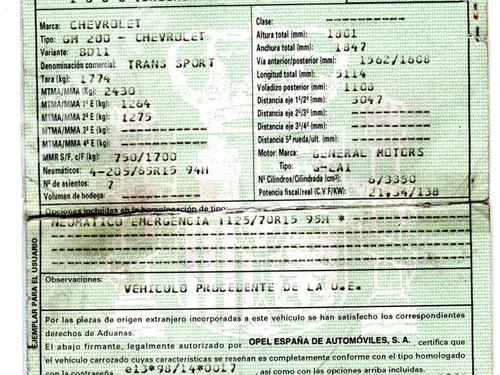 Right slide door CHEVROLET TRANS SPORT 3.4 V6 | BP8946064C75  - Image 6