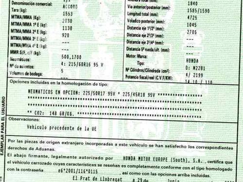 Used Parts HONDA ACCORD VIII (CU)  2.2 i-DTEC (CU3)  647251