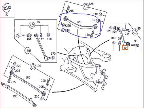 Right rear suspension arm MERCEDES-BENZ S-CLASS (W220) S 320 CDI (220.026, 220.126) | BP18320218M15 