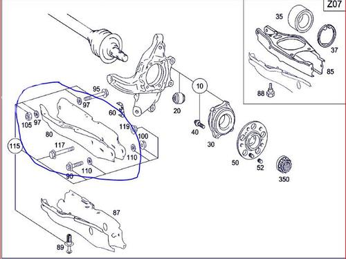 Left rear suspension arm MERCEDES-BENZ S-CLASS (W221, V221) S 500 (221.071, 221.171) | BP17648538M14 