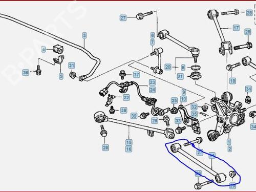 Right rear suspension arm HONDA ACCORD VII (CL, CN) 2.0 (CL7) | BP18170548M15 