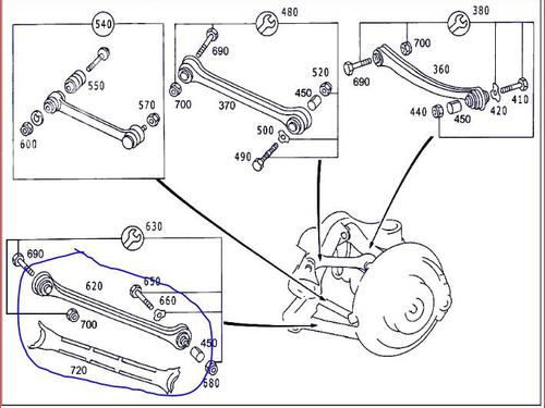 Right rear suspension arm MERCEDES-BENZ E-CLASS (W210) E 320 (210.065) | BP17648549M15 