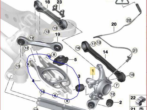 Right rear suspension arm BMW 1 (E87) 118 i | BP18154980M15 