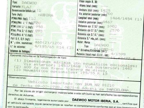 Used Left front door Left front door DAEWOO NUBIRA Saloon (J100) 1.6 16V (106 hp) 7299477 7299477