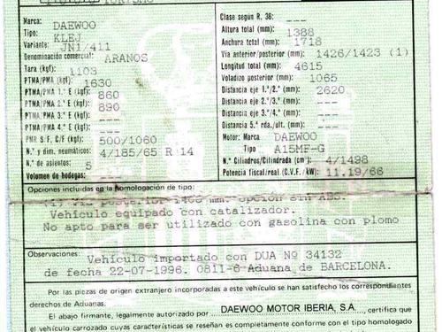 Used Parts DAEWOO ARANOS  1.5  218750