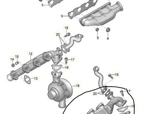 Exhaust manifold AUDI A8 D3 (4E2, 4E8) 4.0 TDI quattro | BP17863102M110 