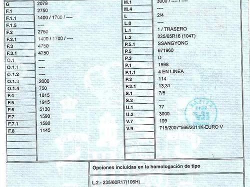 Used Parts SSANGYONG RODIUS II  2.0 Xdi  178726