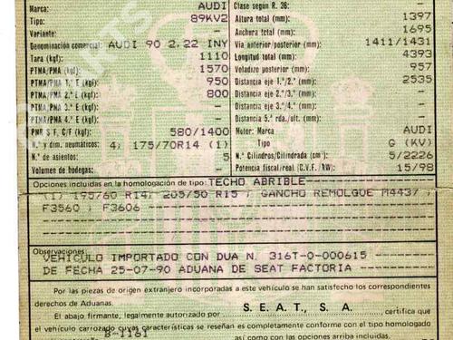 Used Parts AUDI 90 B3 (893, 894, 8A2)  2.2 E  234067