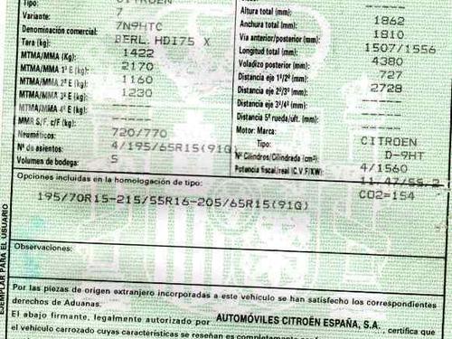 CITROËN BERLINGO Box Body/MPV (B9)  1.6 HDi 75  177731