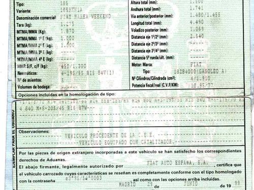 Used Parts FIAT MAREA Weekend (185_)  1.9 JTD 105 (185BXN1A)  647452