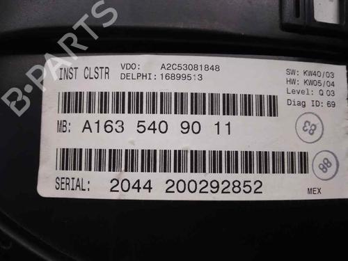 Instrument cluster MERCEDES-BENZ M-CLASS (W163) ML 270 CDI (163.113) | BP18119472C47 