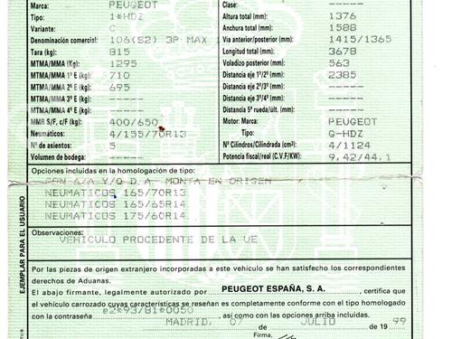 Left front window switch PEUGEOT 106 II (1A_, 1C_) 1.1 i | BP8499285C106  - Image 10