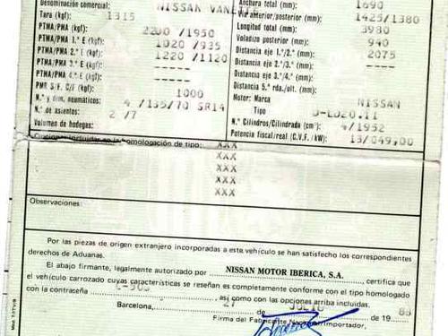 Used Parts NISSAN VANETTE Van (_C22)  2.0 D (C22, GC22)  647260