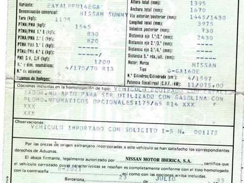 Used Parts NISSAN SUNNY III (N14, B13)  1.6 i 16V  774157