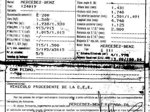 Used Parts MERCEDES-BENZ E-CLASS T-Model (S124)  E 200 T (124.079)  647879