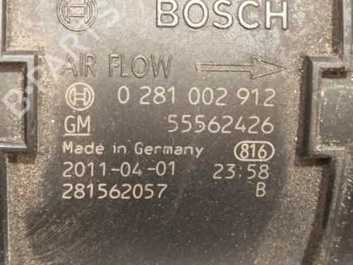 Mass air flow sensor CHEVROLET CRUZE (J300) | BP40571433M95 - Image 2
