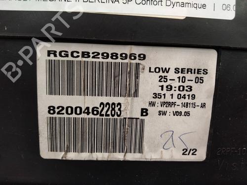 Instrument cluster RENAULT MEGANE II (BM0/1_, CM0/1_) 1.5 dCi (BM1E, CM1E) | BP2247952C47 