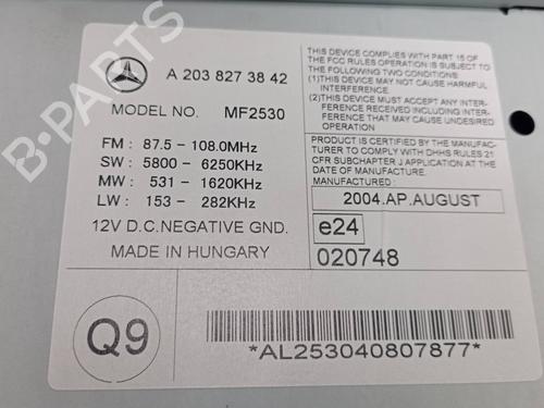 Radio MERCEDES-BENZ C-CLASS (W203) C 180 Kompressor (203.046) | BP12424051E6 