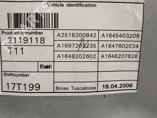 Rear left window mechanism MERCEDES-BENZ GL-CLASS (X164) GL 450 CDI 4-matic (164.828) | BP24816503C24 