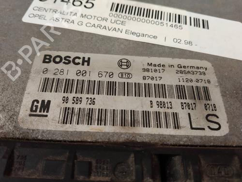 Engine control unit (ECU) OPEL ASTRA G Estate (T98) 1.7 TD (F35) | BP2291320M57 