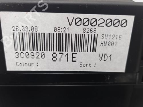 Instrument cluster VW PASSAT B6 (3C2) 2.0 TDI 16V | BP19701082C47 