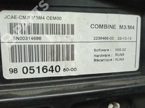 Instrument cluster CITROËN C-ELYSEE (DD_) 1.6 HDI 92 | BP7290398C47 