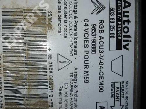 ECU airbags PEUGEOT PARTNER Box Body/MPV (5_, G_)  | BP4833291M53 