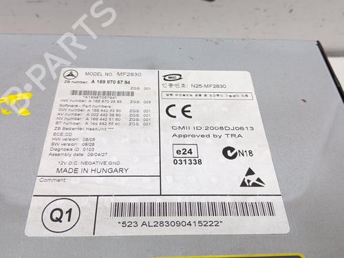 Radio MERCEDES-BENZ A-CLASS (W169) A 180 CDI (169.007, 169.307) | BP27517959E6 