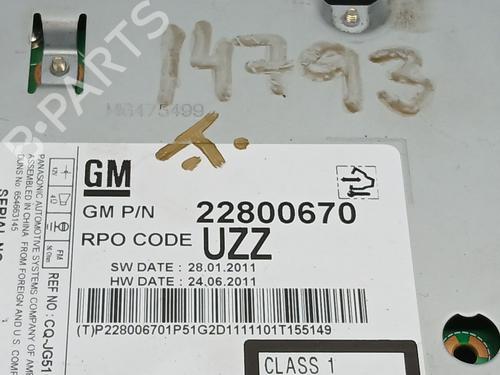 Radio CHEVROLET CRUZE Hatchback (J305)  | BP19507720E6 