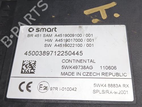 Fuse box SMART FORTWO Coupe (451) 1.0 (451.331, 451.380) | BP29764543E1 