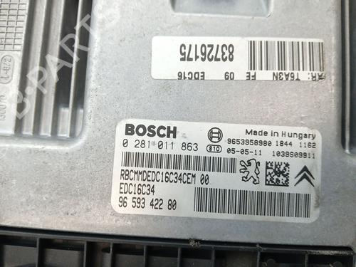 Engine control unit (ECU) PEUGEOT 307 (3A/C) 1.6 HDi | BP30744438M57
