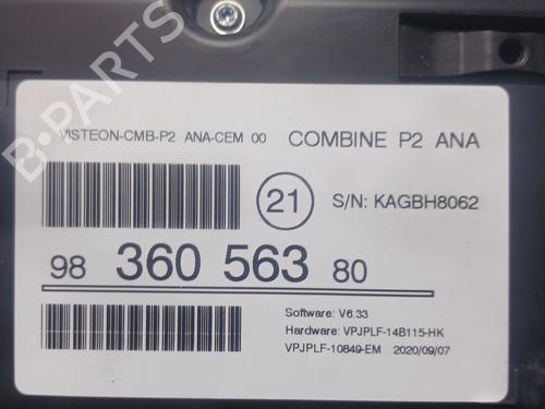 Instrument cluster PEUGEOT 208 II (UB_, UP_, UW_, UJ_) 1.5 BlueHDI 100 | BP23212783C47 
