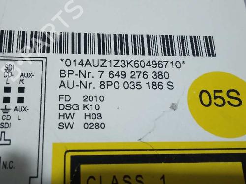 Radio AUDI A3 Sportback (8PA) 1.8 TFSI | BP10695294E6 