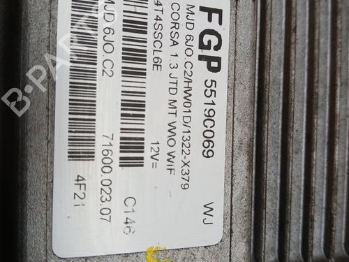 Engine control unit (ECU) OPEL CORSA C (X01) 1.3 CDTI (F08, F68) | BP20295911M57 