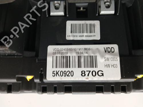 Instrument cluster VW GOLF VI (5K1) 1.6 TDI | BP32089858C47 