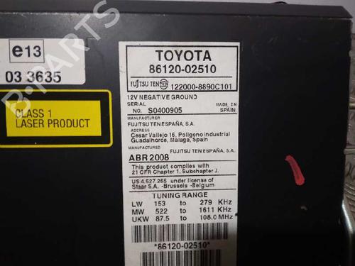 Radio TOYOTA AURIS (_E15_)  | BP15421587E6 