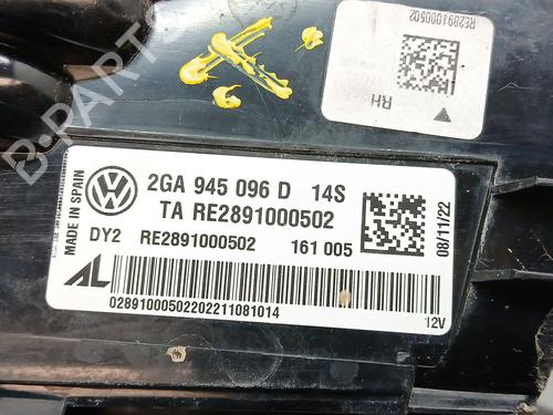 Right taillight VW T-ROC (A11, D11) 2.0 TDI SCR | BP31123889C35 