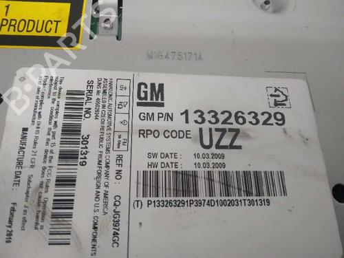 Radio OPEL INSIGNIA A (G09)  | BP13411796E6 
