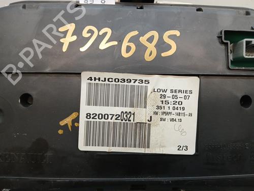Instrument cluster RENAULT MEGANE II (BM0/1_, CM0/1_) 1.5 dCi (BM1E, CM1E) | BP19696212C47 