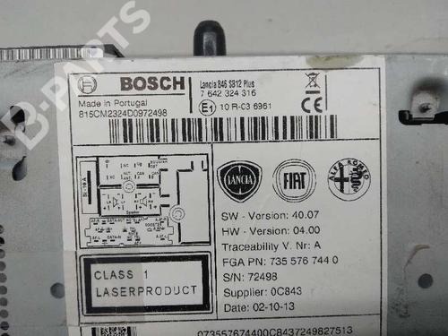 Radio LANCIA YPSILON (312_) 1.3 D Multijet (312.YXE1A, 312.YXU1A) | BP12192958E6 