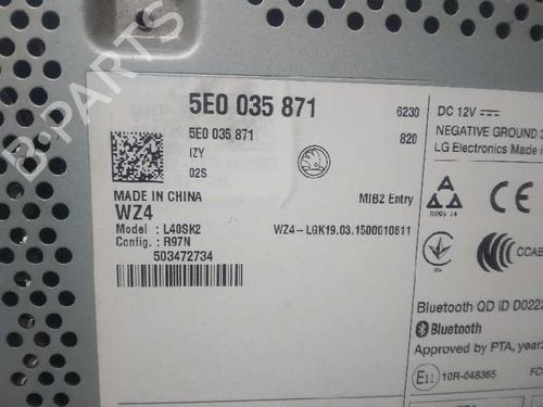Radio SKODA OCTAVIA III Combi (5E5, 5E6) 2.0 TDI | BP11935109E6 